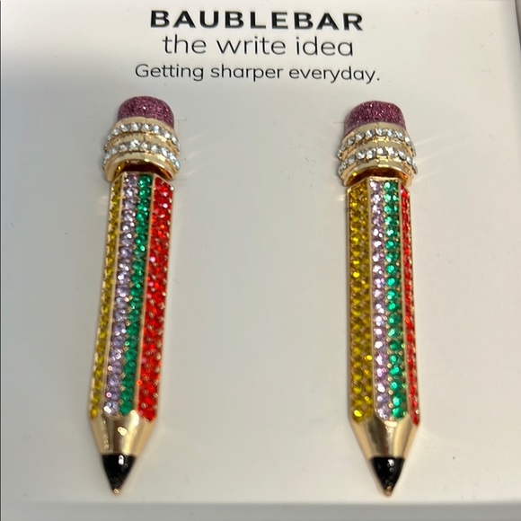 BaubleBar Crystal Colored Pencil Earrings ✨✏️ - Picture 6 of 6